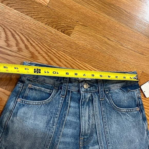 We The Free Blue Jean Shorts High-Waisted Raw Hem - Picture 7 of 12